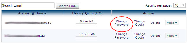 Change Email Password in cPanel